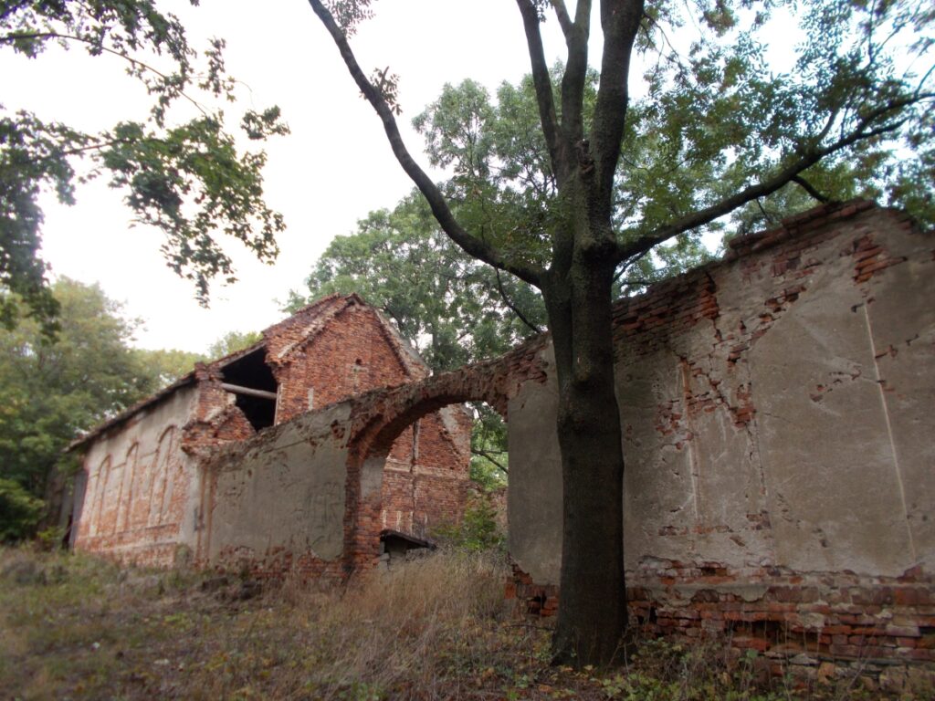 Ruiny folwarku w Wawrzeńczycach
